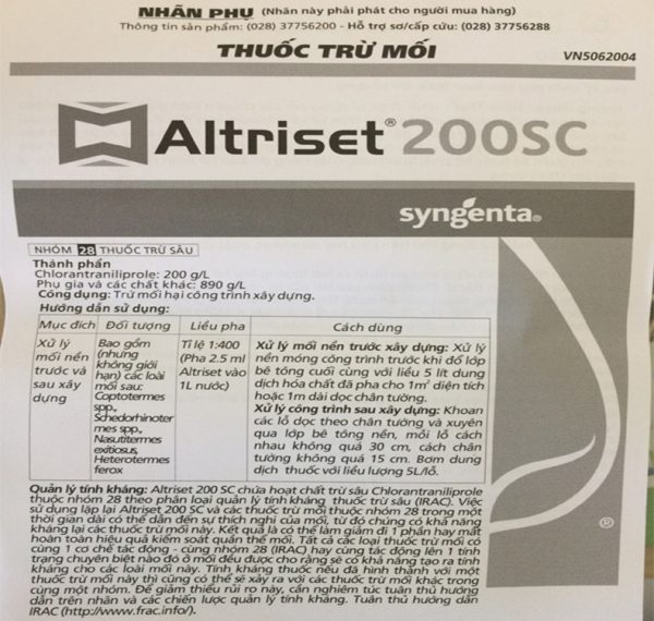 Thông tin về Altriset 200SC